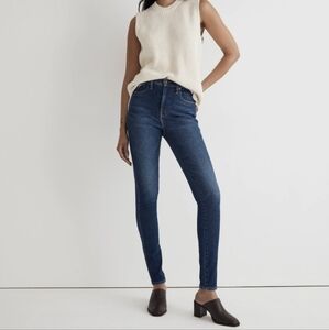 Madewell Slim Skinny Jeans High Rise Dark Blue Denim